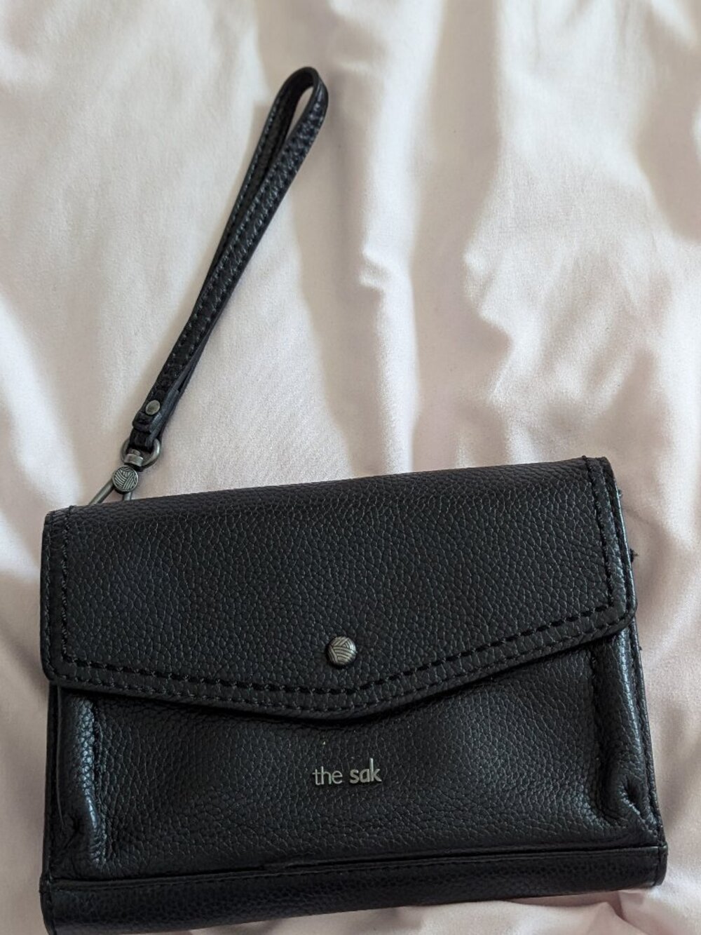 The Sak Black Pebbled Wristlet Wallet